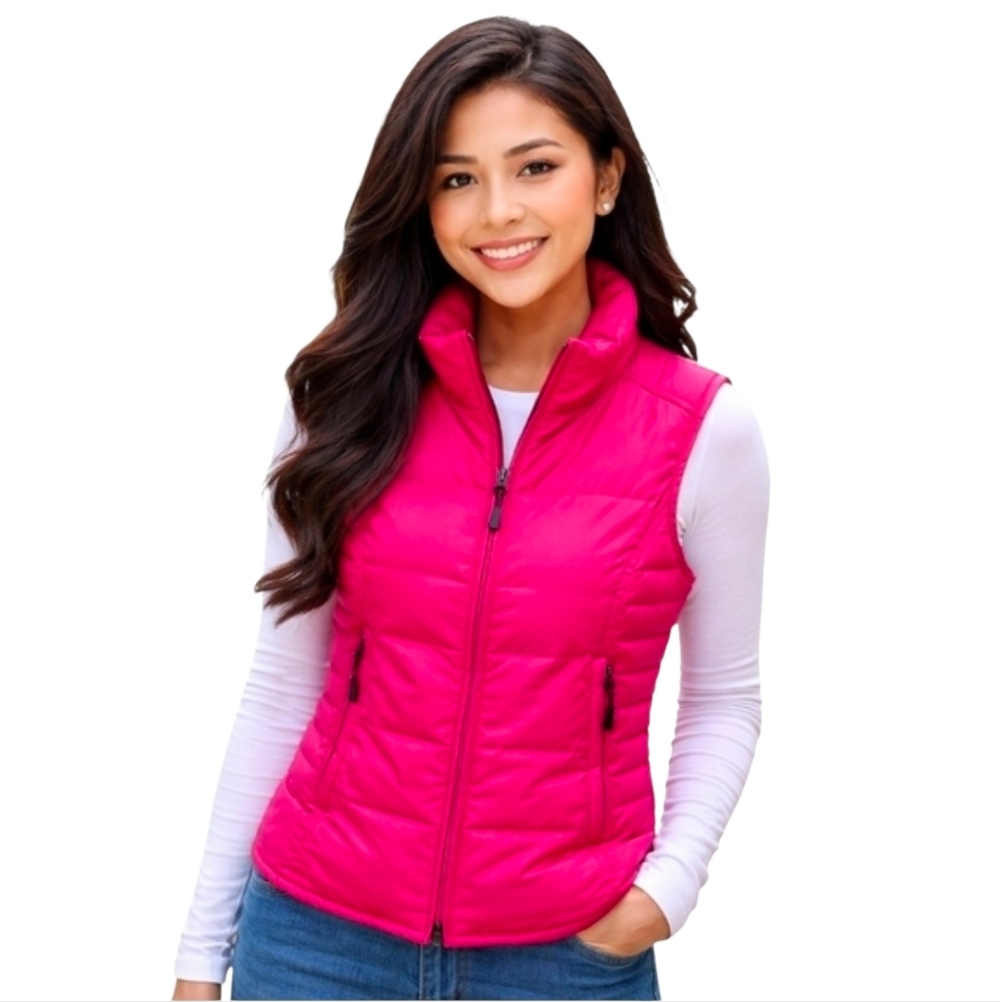 Ralph Lauren  Women's Puffer Pink Vest Thermal Insulation Size Medium